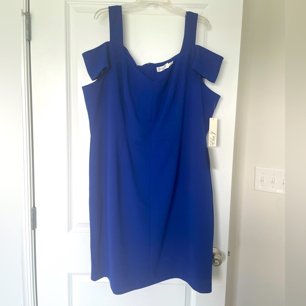 NWT Eliza J cobalt blue cocktail dress sz 22W